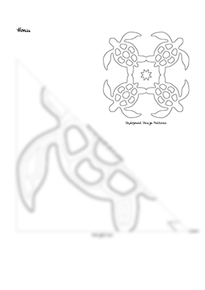 Honu 1 パターン 日本ハワイアンキルト製作所