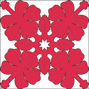 Hibiscus 1 パターン | 日本ハワイアンキルト製作所